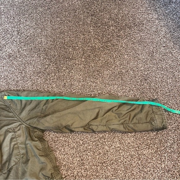 J.Crew Womens Olive Green Utility Parka Hooded Jacket Size S Striped Lining - Picture 6 of 7